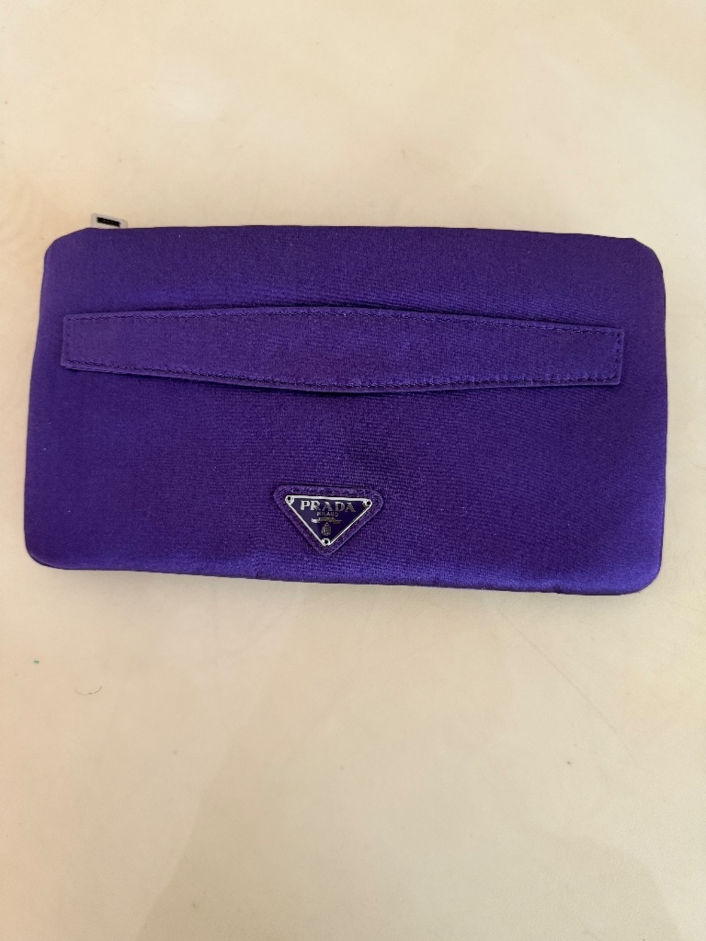 Prada Purple Satin Embellished Clutch - Picture 4 of 9